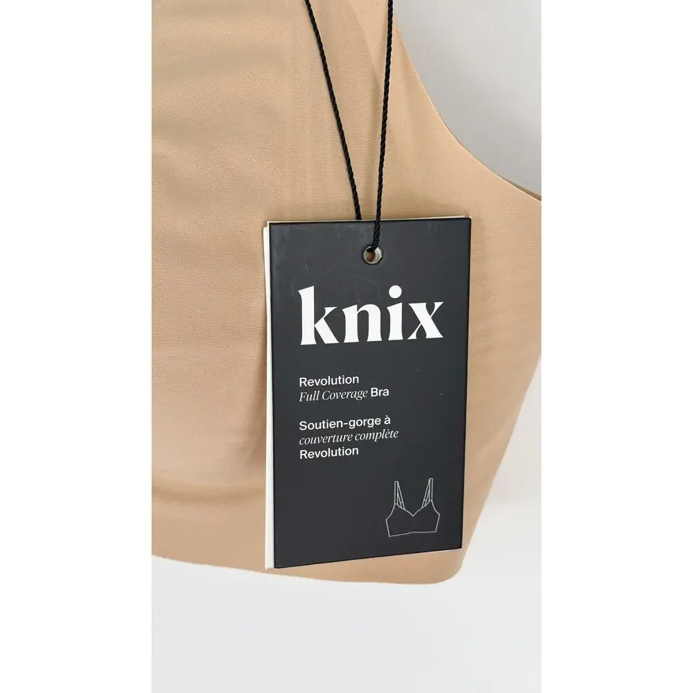 Knix Revolution Full Coverage Bra Warm Sand Womens Size M+ Medium+ New Wireless - Picture 5 of 12